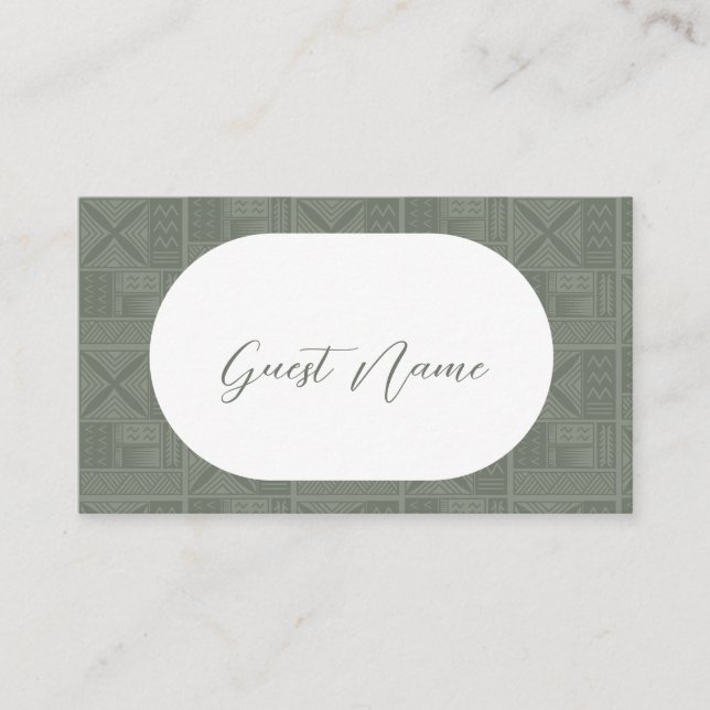 Cartão De Lugar Placecard Apia Wedding (Frente)