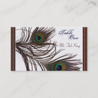 Cartão De Lugar Placecards Peacock