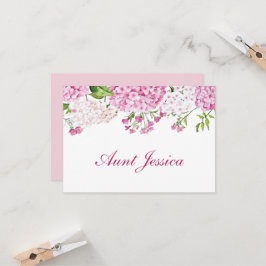 Cartão de lugar plano de Hortênsia Rosa