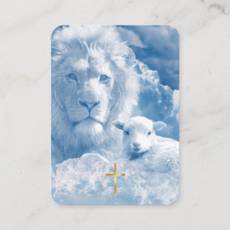 Cartão De Lugar Psalm 23 Lion & Lamb Prayer Card