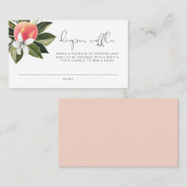 Cartão De Lugar Raffle Chá de fraldas de Pêssego SAVANNAH