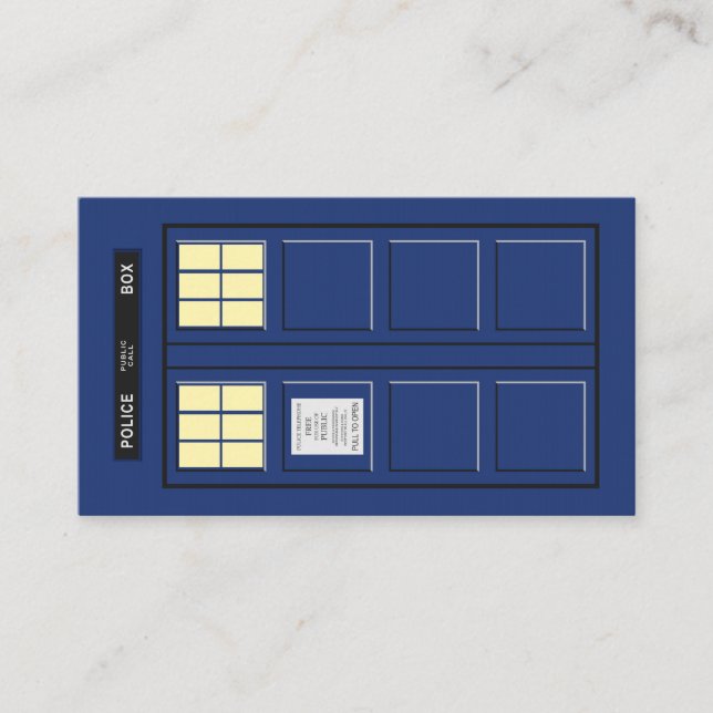 Cartão De Lugar Reino Unido - Blue Police Call Box 1 (Frente)
