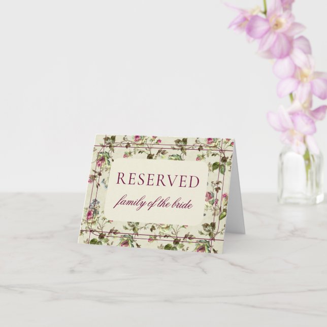 cartão de lugar reservado para casamento vintage d (Orquídea)