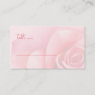 Cartão De Lugar Rosa Floral Romântica