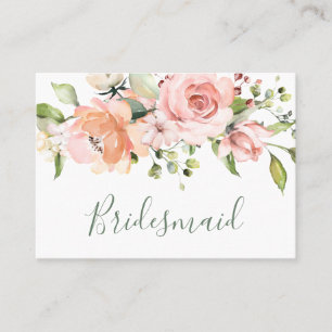 Cartão De Lugar Rosas de damasco cor-de-rosa Elegante Casamento Br
