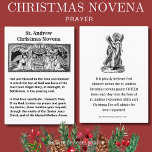 Cartão De Lugar Rua Natal Natividade. Andrew Novena Oração Santa<br><div class="desc">Esta é uma linhagem muito bonita da cena da Natividade como Rua. Joseph, e a Bênção Virgem Maria, e Angels adoram o Bebê Jesus. (Crédito: CCWATERSHED.ORG) A Rua. Andrew Christmas Novena é impresso na frente com uma explicação da Novena no verso. Rua, a imagem de Andrew também está atrás. A...</div>