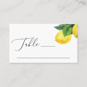 Cartão De Lugar Rustic Lemon Wedding Jardim Botânico de Citros