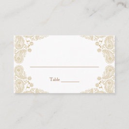 Cartão De Lugar Rustic Wedding I Paisley Mesa Assigning Card