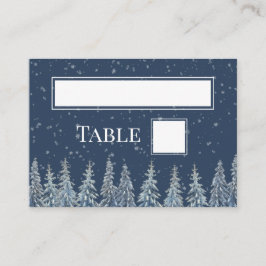Cartão De Lugar Rustic Winter Forest Wedding Place Setting Cards