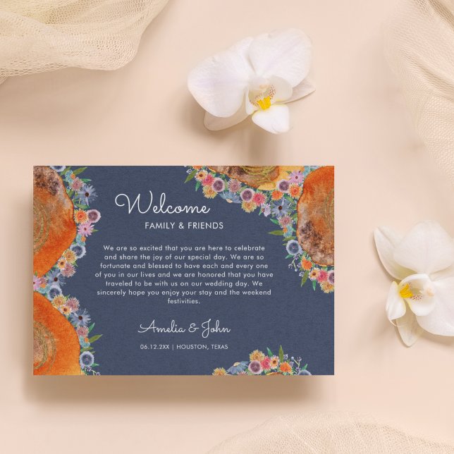 Cartão De Lugar Saco de Presente de Boas-Vindas de Casamento com C (Front)