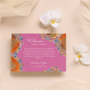 Cartão De Lugar Saco de Presente de Boas-Vindas de Casamento com F