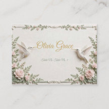 Cartão de lugar Sage Chinoiserie Beija-flor