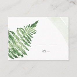 Cartão De Lugar Samambaia Verde Minimalista