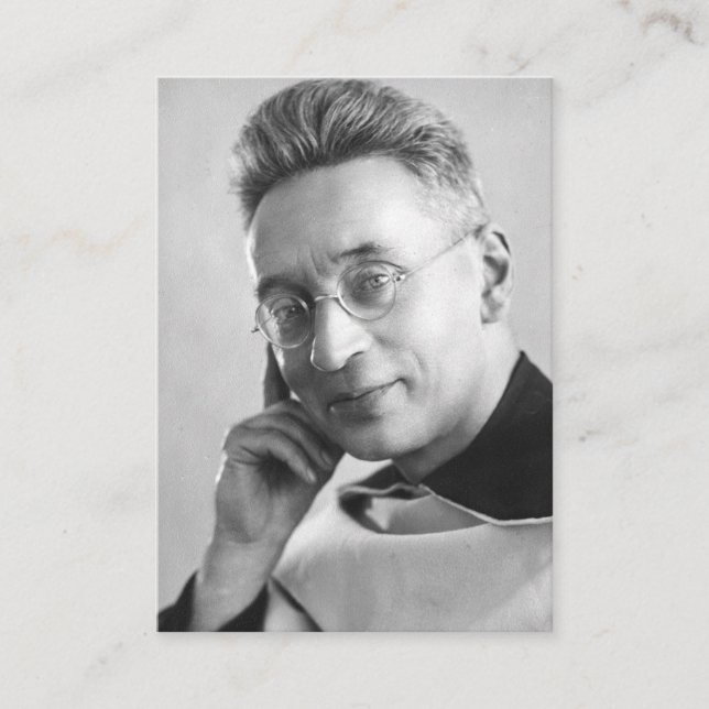 Cartão De Lugar Santo Abençoado Titus Brandsma Oração Católica Pri (Frente)