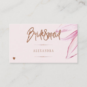 Cartão De Lugar Script de brilho de blush floral para brunch