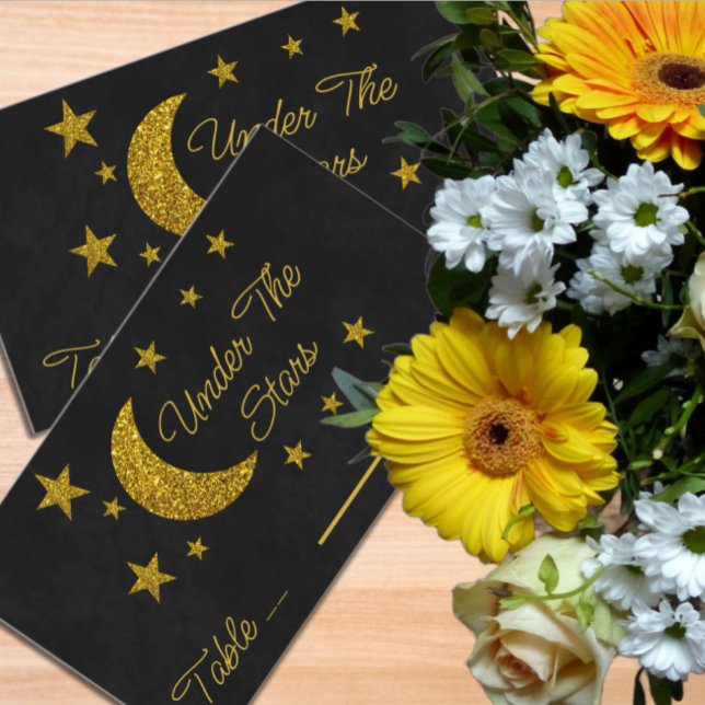 Cartão De Lugar Sob o Aniversário das Estrelas (Criador carregado)