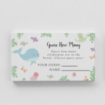 Sob o Chá de fraldas do mar adivinha quantos cartõ