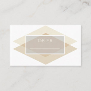 Cartão De Lugar Sobreposição de Diamante de Blush Moderno e Chic  
