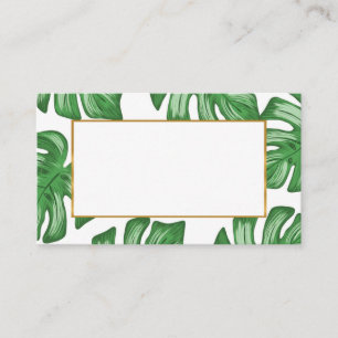 Cartão De Lugar Split Leaf Philodendron Summer Wedding