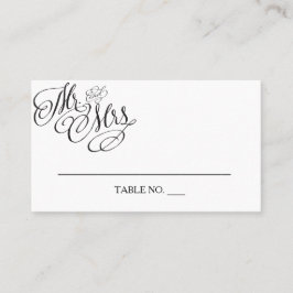 Cartão De Lugar Sr. e Sra. Wedding Placecards