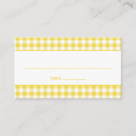 Cartão De Lugar Sunshine Yellow Country Gingham