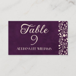 Cartão De Lugar Talavera Purple Beige Wedding Place Card