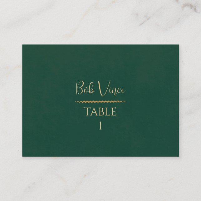 Cartão De Lugar Terracotta e Dourado Boho Luxo, Aquecimento Românt (Frente)