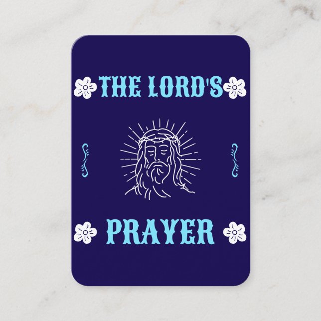Cartão De Lugar The Lord’s Prayer – Traditional Prayer Card (Frente)