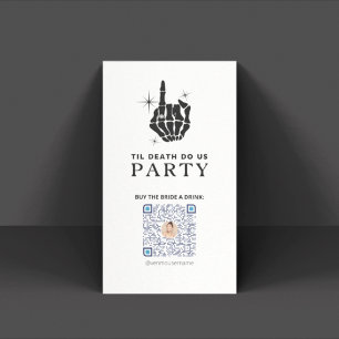 Cartão De Lugar 'Til Death Do U Party Bachelorette Code Card