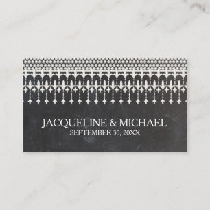 Cartão De Lugar Tipografia de Scripts de Chalkboard Rustic Vintage
