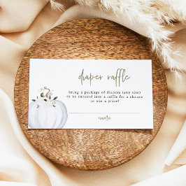 Cartão De Lugar Tíquete de Fralda de abóbora branco de queda de TE