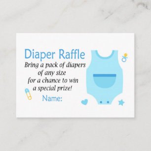 Cartão De Lugar Tíquetes de Fralda de bifurcação de bebê