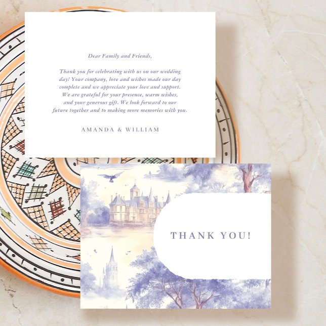 Cartão De Lugar Toile de jouy art Obrigado (Criador carregado)