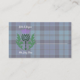 Cartão De Lugar Tradicional Scottish Tartan e Scotland Thistle