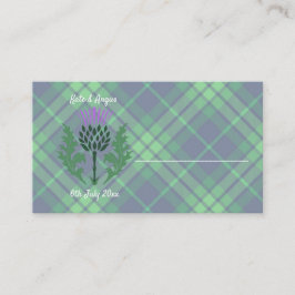 Cartão De Lugar Tradicional Scottish Tartan e Scotland Thistle
