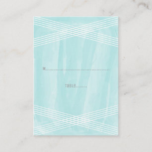Cartão De Lugar Turquoise Watercolor Deco Wedding