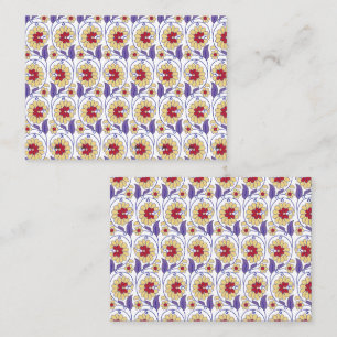 Cartão De Lugar Um design vibrante com creme amarelo e laranja