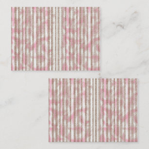 Cartão De Lugar um fundo listrado rosa e branco