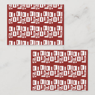 Cartão De Lugar Um tapete vermelho com padrão texturizado é espalh