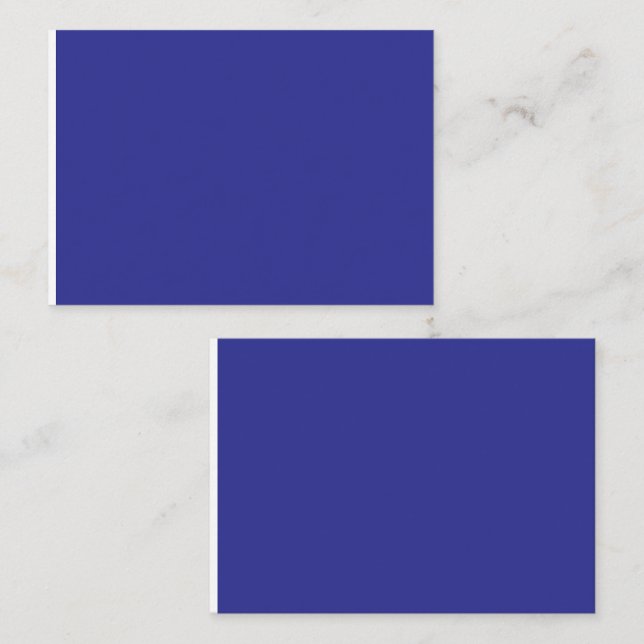 Cartão De Lugar uma parede azul com um relógio (Frente/Verso)