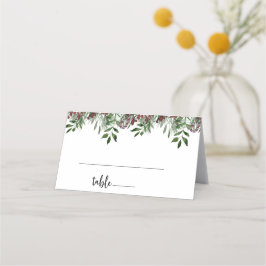 Cartão de lugar verde