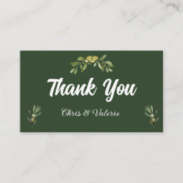 Cartão De Lugar Vinheta Verde-Azeitona Moderna