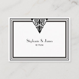 Cartão De Lugar Vintage Art Deco Blk Qual Quadro #1 Placas de Esco