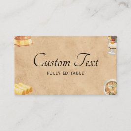 Cartão De Lugar Vintage Filipino - Placa de Lugar Prevista Lumpia