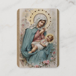 Cartão De Lugar Virgem Maria Jesus Cristo Consecção Católica Oraçã
