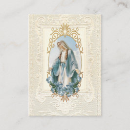 Cartão De Lugar Virgem Maria Religiosa Oração Fúnebre 