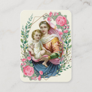 Cartão De Lugar Virgem Religiosa Maria Jesus Oração Purgatória