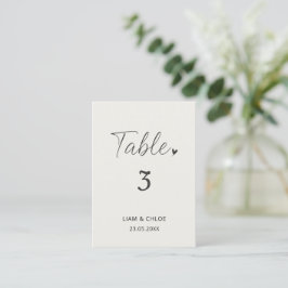 Cartão De Lugar Wedding Table Number Sign - Stylish Modern