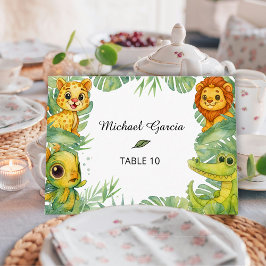 Cartão De Lugar Wild One Watercolor 1st Birthday Party Place Cards