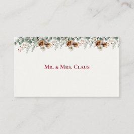 Cartão De Lugar Woodland Pine & Cranberry 